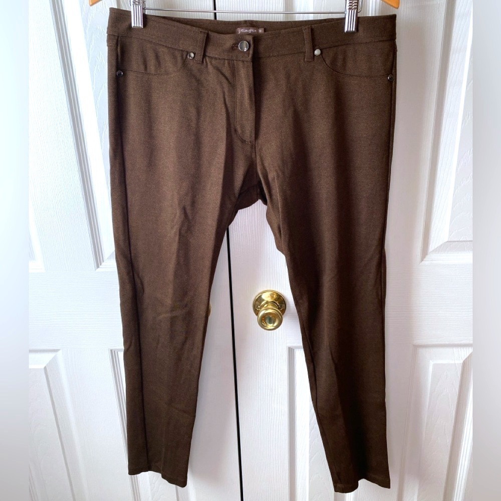 J.McLaughlin Becca Brown Marled Mid-Rise Leggings SZ 10